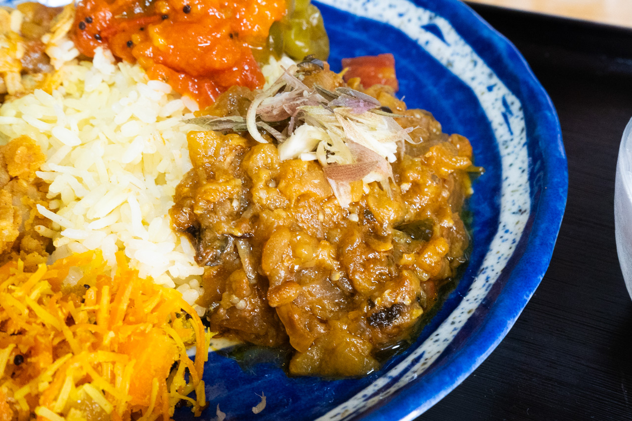 なすとみょうがのカレー