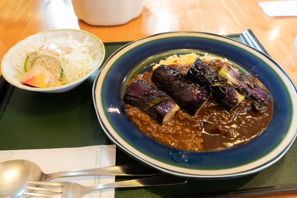 くいしん坊 ハーフ&ハーフ 揚げなすカレー
